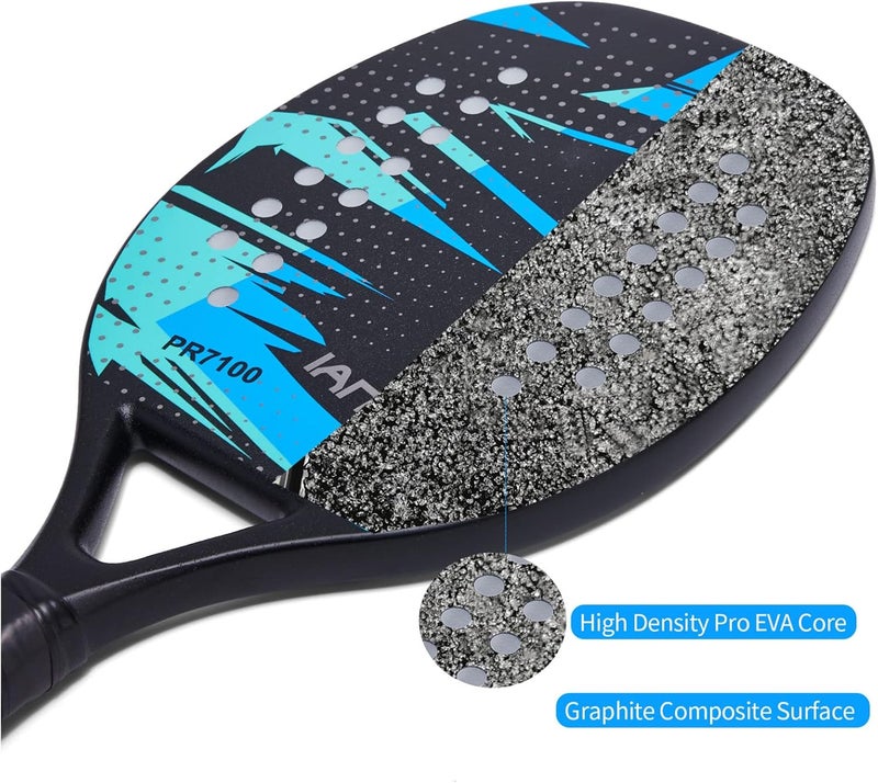 WLSRW Beach Tennis Paddle Beach Tennis Racket Carbon Fiber with EVA Memory Foam Core Tennis Paddles - Image 2